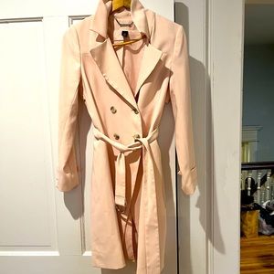 White House black market pink trench coat size small